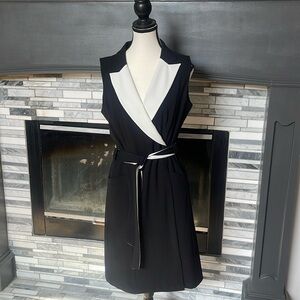 Calvin Klein Sleeveless Belted Wrap Dress